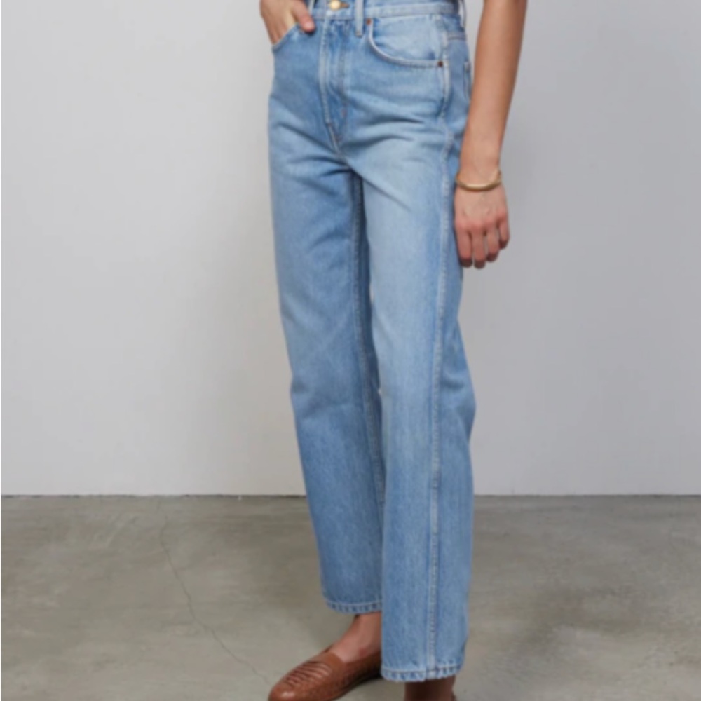 B SIDES Plein Relaxed Straight Leg Blue Women's Jeans size 25